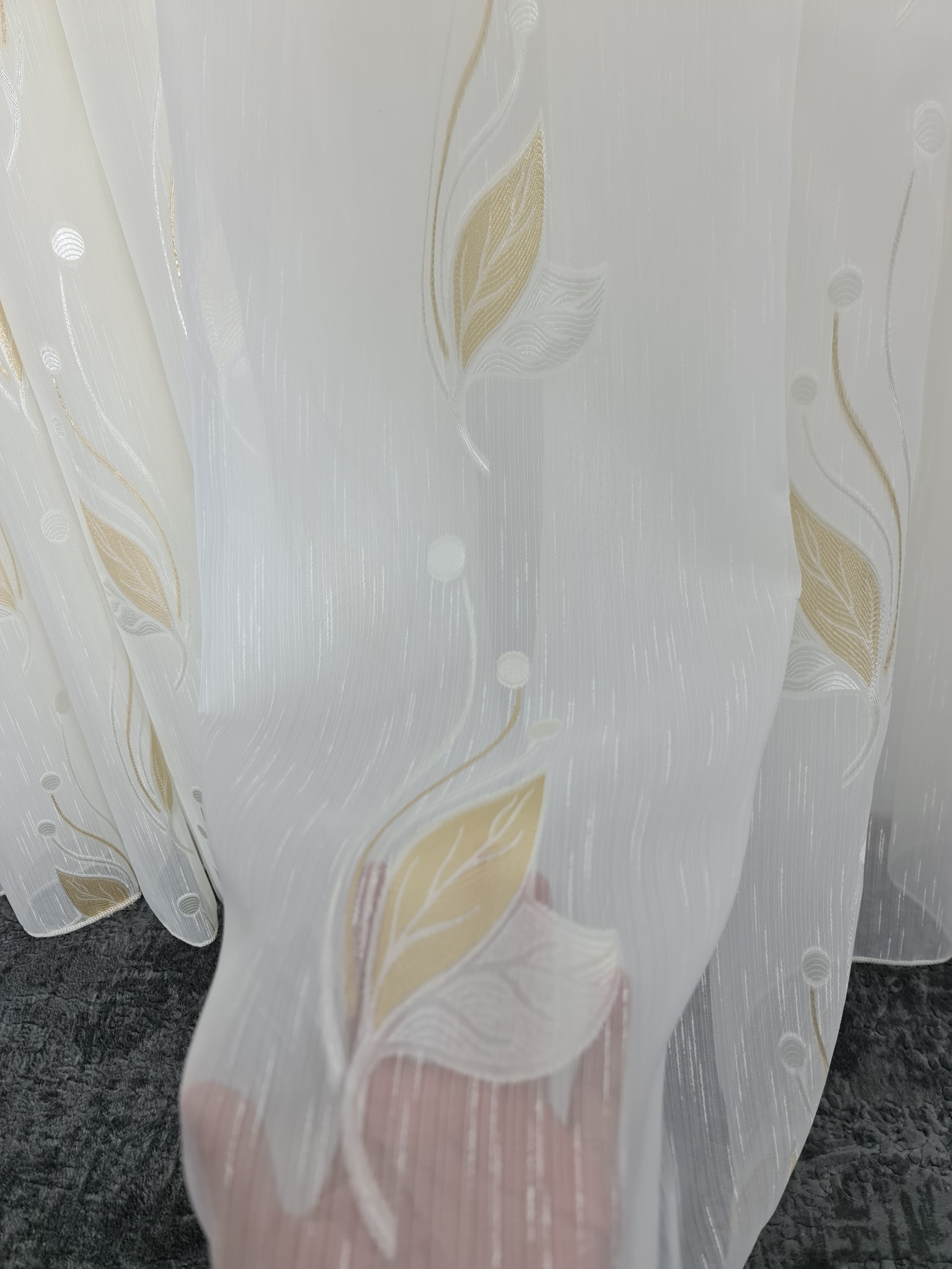 Perdea sable crem cu flori, model Mario, nu necesita calcare - CASABLANCA Perdea sable crem cu flori, model Mario, nu necesita calcare Casa Blanca Curtains & Drapes 40.00 CASABLANCA  CASABLANCA