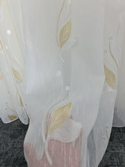 Perdea sable crem cu flori, model Mario, nu necesita calcare - CASABLANCA Perdea sable crem cu flori, model Mario, nu necesita calcare Casa Blanca Curtains & Drapes 40.00 CASABLANCA  CASABLANCA