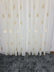 Perdea sable crem cu flori, model Mario, nu necesita calcare - CASABLANCA Perdea sable crem cu flori, model Mario, nu necesita calcare Casa Blanca Curtains & Drapes 40.00 CASABLANCA  CASABLANCA