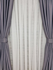 Set complet din perdea simpla voal alb cu draperie uni gri 100% blackout, Colectia Crom, varianta gri inchis - CASABLANCA Set complet din perdea simpla voal alb cu draperie uni gri 100% blackout, Colectia Crom, varianta gri inchis CASABLANCA  325.00 CASABLANCA  CASABLANCA