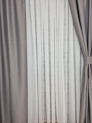 Set complet din perdea simpla voal alb cu draperie uni gri 100% blackout, Colectia Crom, varianta gri mediu - CASABLANCA Set complet din perdea simpla voal alb cu draperie uni gri 100% blackout, Colectia Crom, varianta gri mediu CASABLANCA  325.00 CASABLANCA  CASABLANCA