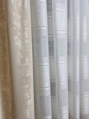 Set perdea ivory din in cristal si draperie crem, model Florica - CASABLANCA Set perdea ivory din in cristal si draperie crem, model Florica Casa Blanca Curtains & Drapes 440.00 CASABLANCA  CASABLANCA