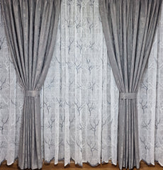 Draperie gri texturata cu aspect de vopsea decorativa - CASABLANCA Draperie gri texturata cu aspect de vopsea decorativa Casa Blanca Curtains & Drapes 55.00 CASABLANCA  CASABLANCA