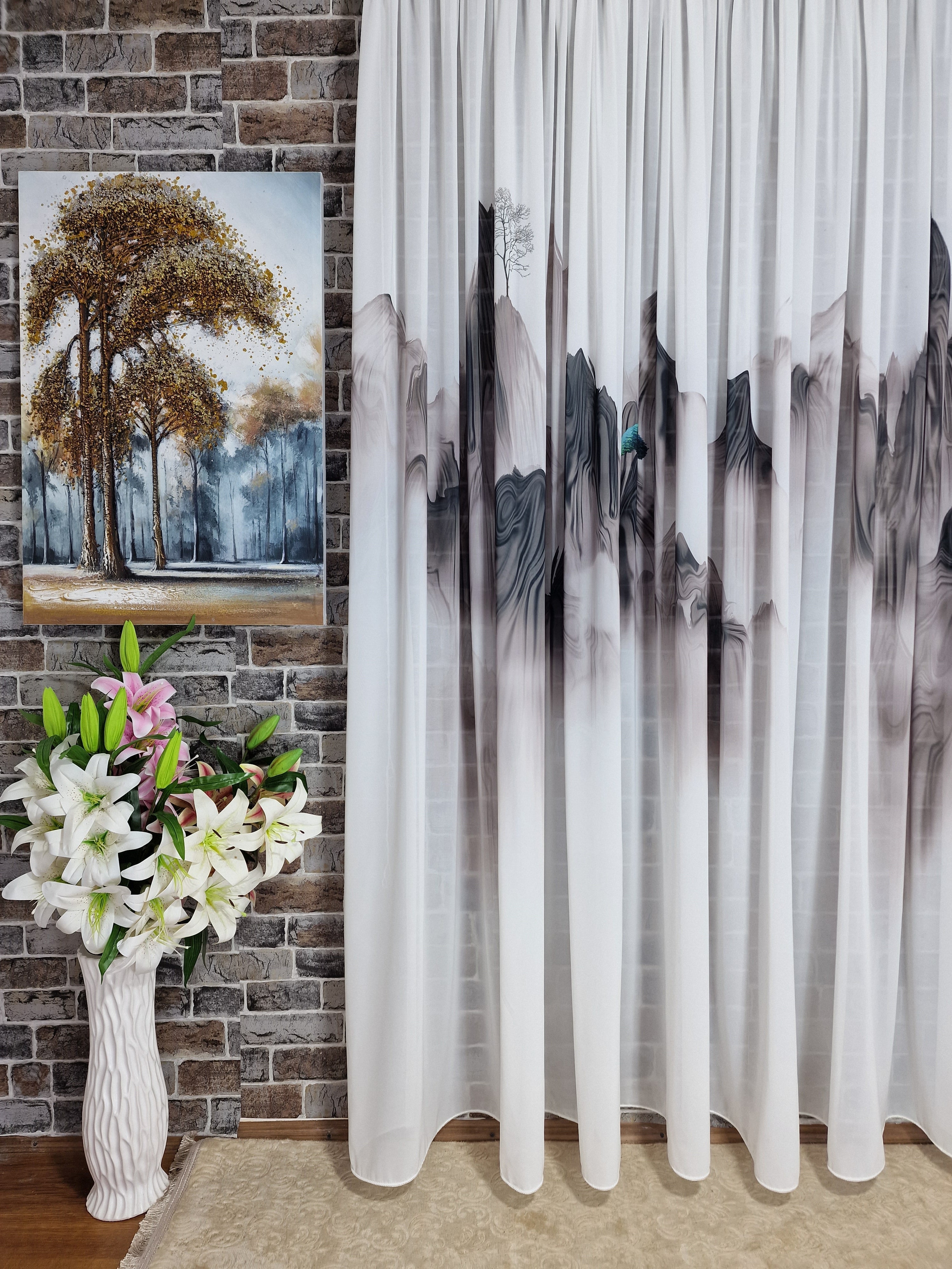 Perdea din matase, model muntii, material plin ca textura - CASABLANCA Perdea din matase, model muntii, material plin ca textura CASABLANCA  65.00 CASABLANCA  CASABLANCA