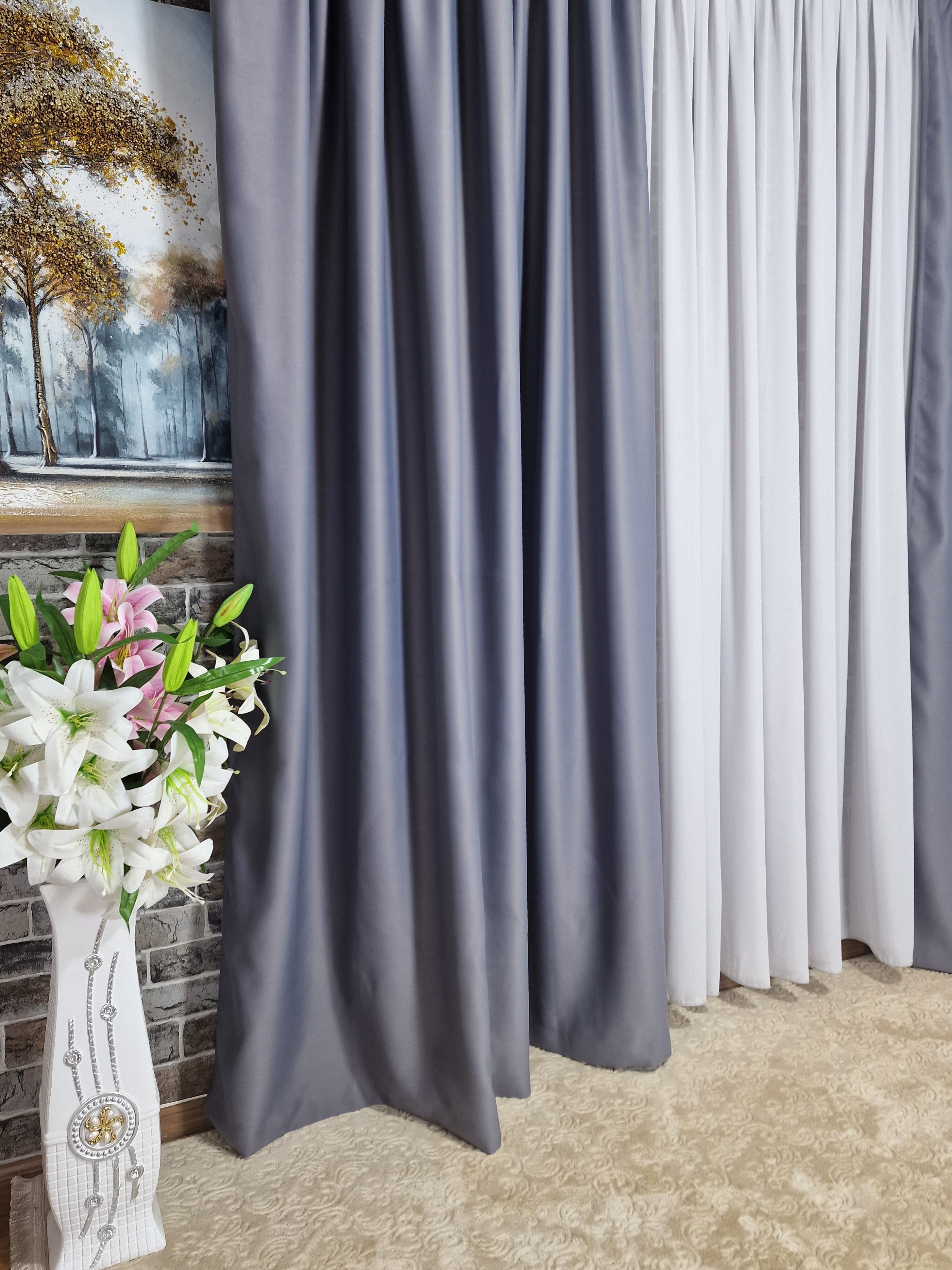 Set perdea din matase gri si draperie gri 100% blackout - CASABLANCA Set perdea din matase gri si draperie gri 100% blackout Casa Blanca Curtains & Drapes 385.00 CASABLANCA  CASABLANCA