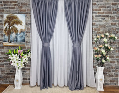 Set perdea din matase gri si draperie gri 100% blackout - CASABLANCA Set perdea din matase gri si draperie gri 100% blackout Casa Blanca Curtains & Drapes 385.00 CASABLANCA  CASABLANCA