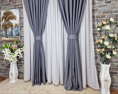 Set perdea din matase gri si draperie gri 100% blackout - CASABLANCA Set perdea din matase gri si draperie gri 100% blackout Casa Blanca Curtains & Drapes 385.00 CASABLANCA  CASABLANCA