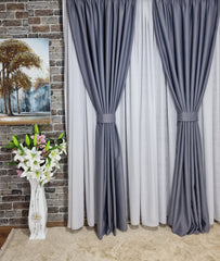 Set perdea din matase gri si draperie gri 100% blackout - CASABLANCA Set perdea din matase gri si draperie gri 100% blackout Casa Blanca Curtains & Drapes 385.00 CASABLANCA  CASABLANCA