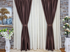 Draperie uni maron intens, 100% blackout - CASABLANCA Draperie uni maron intens, 100% blackout Casa Blanca Curtains & Drapes 50.00 CASABLANCA  CASABLANCA