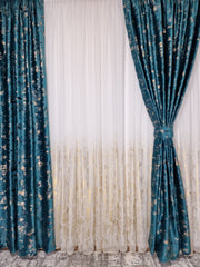 Set complet perdea si draperie, colectia Golden, varianta turcoaz - CASABLANCA Set complet perdea si draperie, colectia Golden, varianta turcoaz CASABLANCA  740.00 CASABLANCA  CASABLANCA