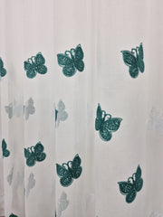 Perdea confectionata din material plin ca textura, model fluturi verzi - CASABLANCA Perdea confectionata din material plin ca textura, model fluturi verzi CASABLANCA  45.00 CASABLANCA  CASABLANCA