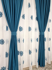 Set turcoaz perdea si draperie, model mandala - CASABLANCA Set turcoaz perdea si draperie, model mandala CASABLANCA  260.00 CASABLANCA  CASABLANCA