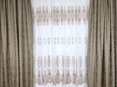 Perdea borangic cu broderie bej: Elegan?a ?i rafinament în locuin?a ta - CASABLANCA Perdea borangic cu broderie bej: Elegan?a ?i rafinament în locuin?a ta CASABLANCA  80.00 CASABLANCA  CASABLANCA