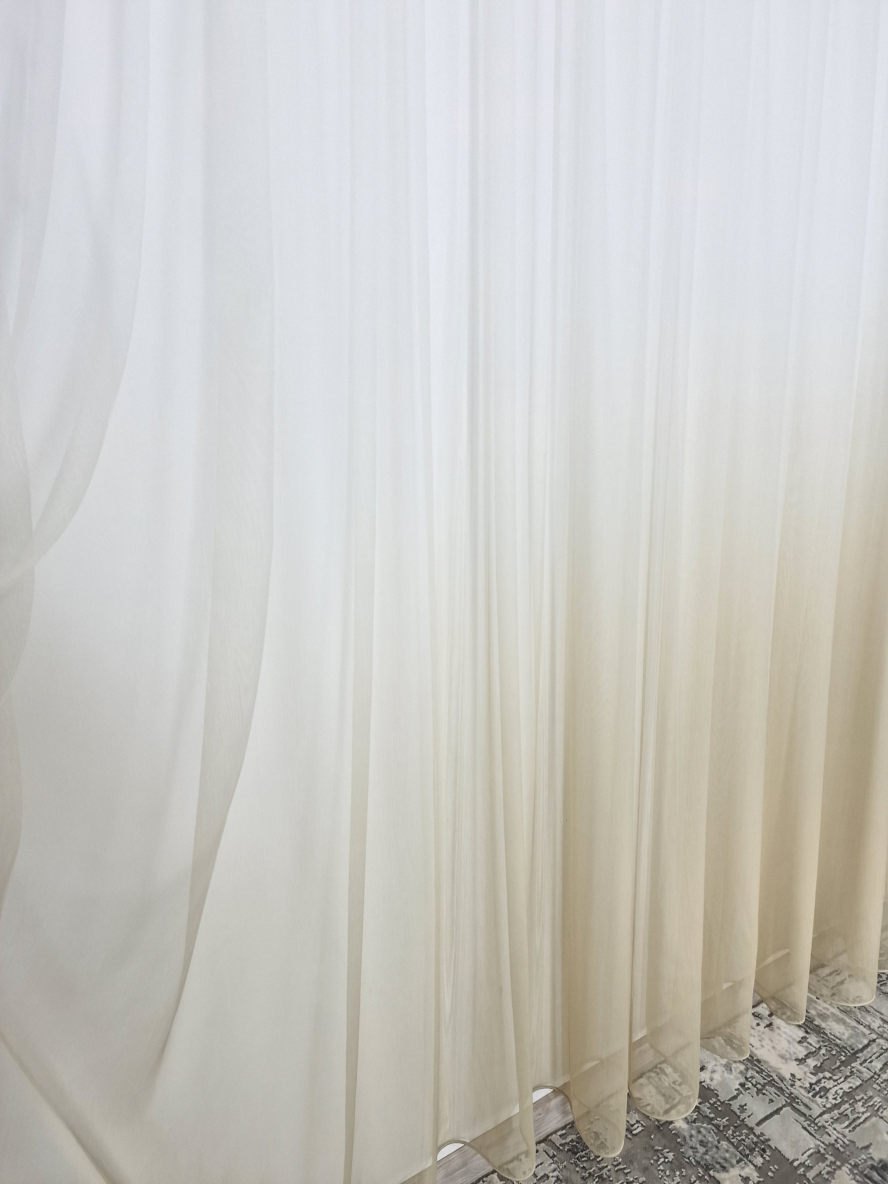 Set Florida: Perdea bamboo degrade si draperie cafea cu lapte blackout 98%