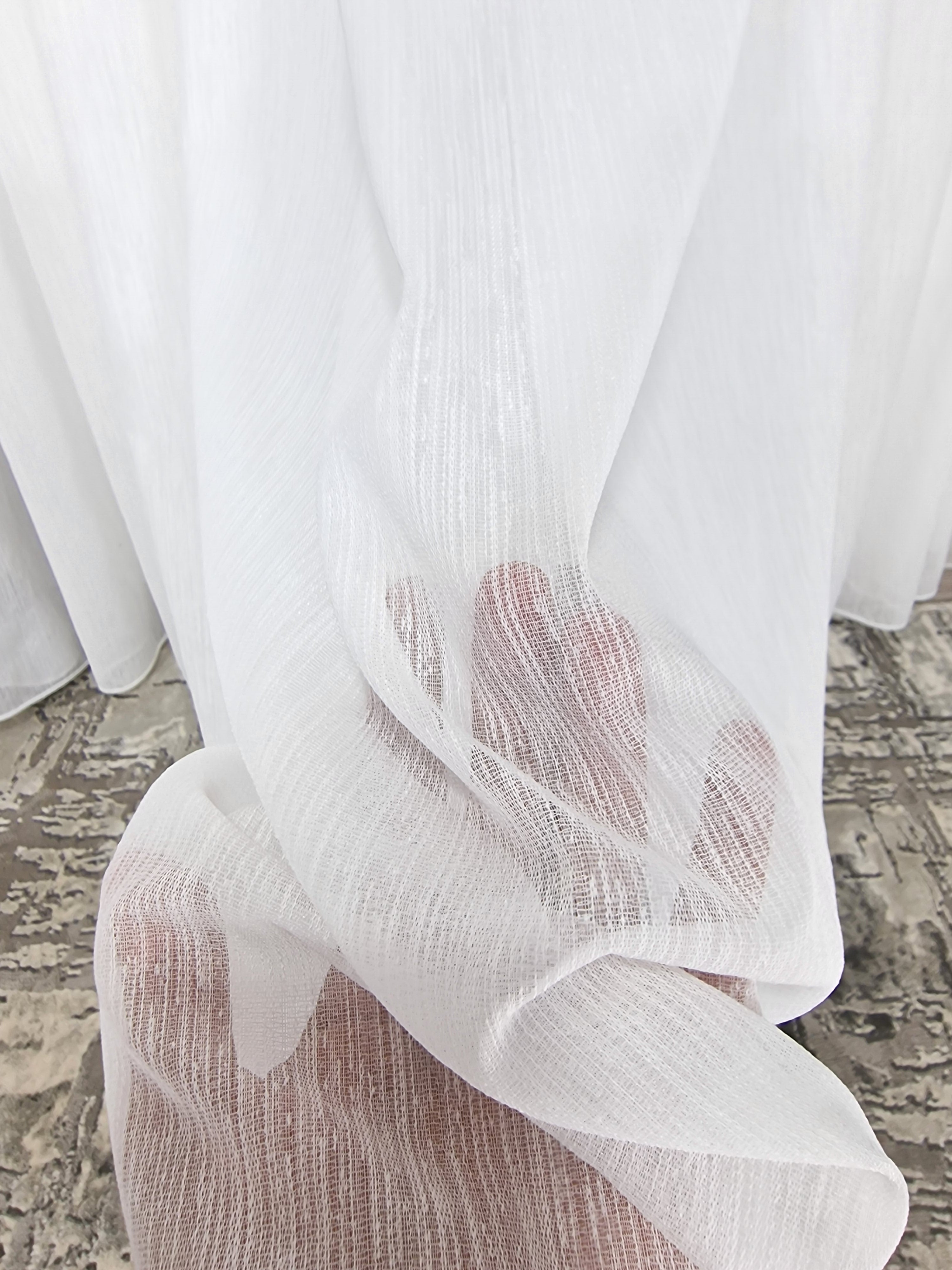 Set Camelia: Perdea din in cu bambus si Draperie cafea cu lapte blackout 90%