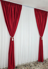 Draperie la reducere soft rosie, varianta mai usoara a catifelei, ieftina la preț avantajos, stoc limitat