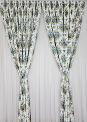 Set Perdea si Draperie cu Imprimeu Floral Emin