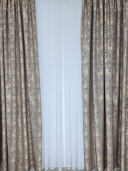 Draperie Tip Vopsea Decorativa Culoare Grej – Ideala pentru Living si Dormitor in Nuanțe Crem, Bej si Gri