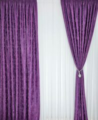 Draperie Venti mov texturată cu aspect de vopsea decorativă