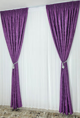 Draperie Venti mov texturată cu aspect de vopsea decorativă