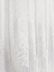 Perdea alba cu broderie