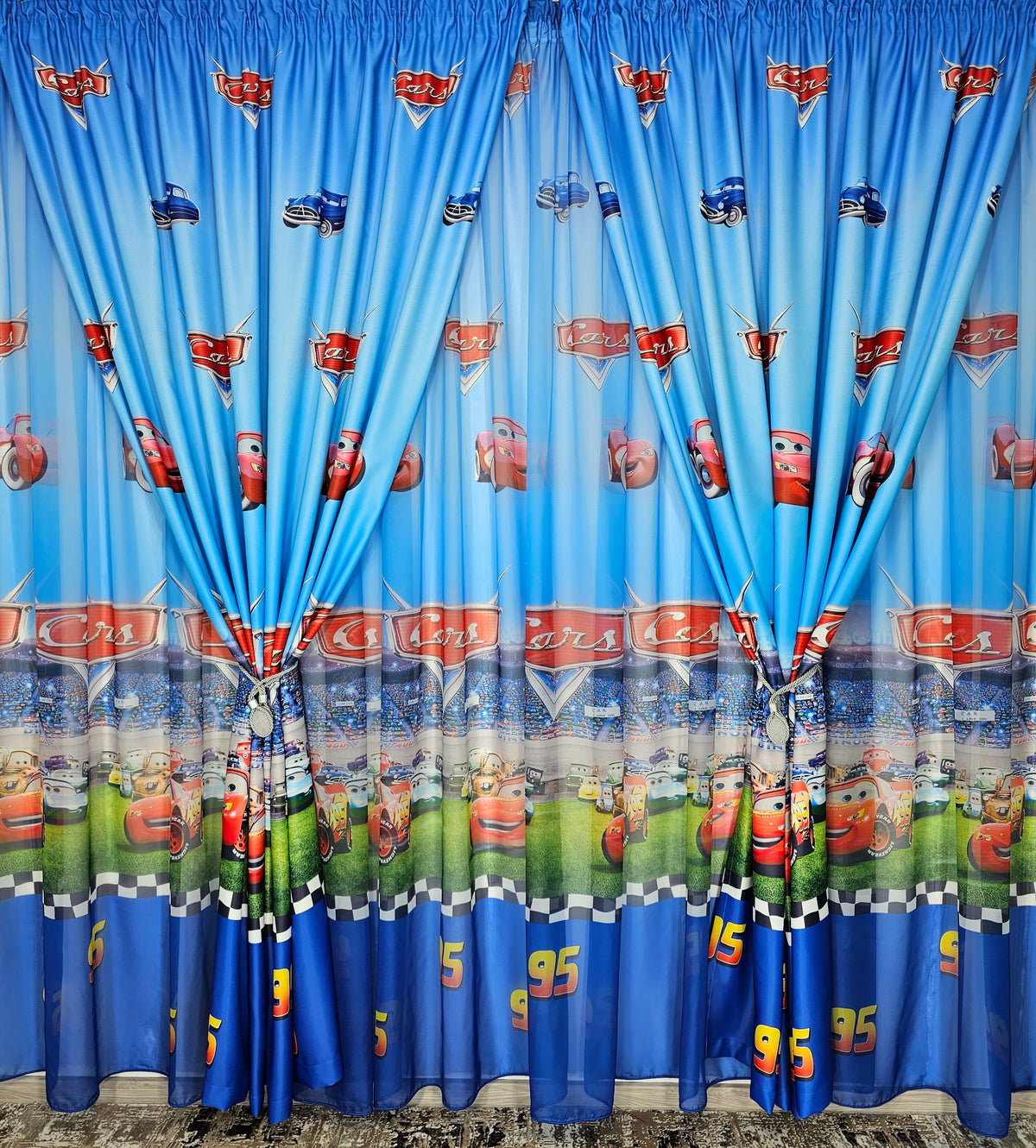 Set Perdea si Draperie Model cu Masinute