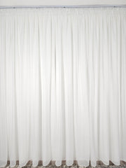 Perdea alba tip in gros keten, material plin ca textura