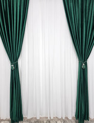 Draperie catifea verde smarald intens 2 Blackout 90%