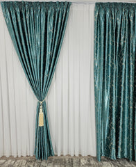 Draperie Marmura turcoaz-crem cu doua fete