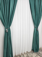 Draperie catifea verde menta blackout 90%