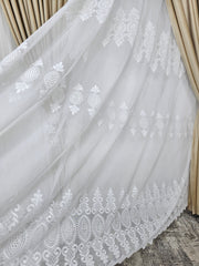 Perdea Cadiz Din Bamboo cu Broderie Crem aâ‚¬â€œ Ivoire