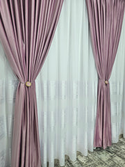 Draperie catifea roz lila Blackout 90%