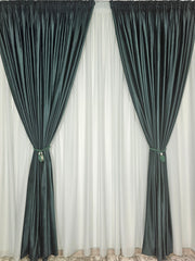 Perdea Verde din material plin ca textura tip ip