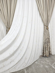 Draperie Velvet din catifea cu insertii - Bej