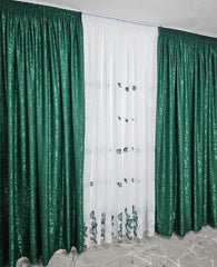 Draperie decorativa tip nisip verde smarald model Smaranda