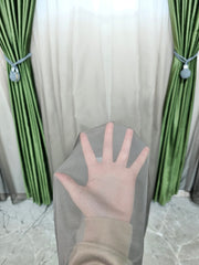 Set Alexandru: perdea din voal degrade kaki si draperie catifea verde olive