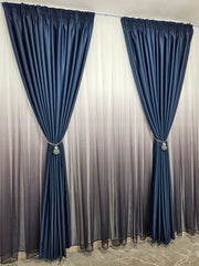 Perdea Velma din bamboo in degrade gri-mov