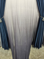 Set Velma: perdea din bamboo in degrade gri-mov si draperie blackout 98% bluemarin