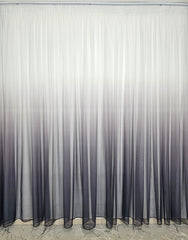Set Velma: perdea din bamboo in degrade gri-mov si draperie blackout 98% bluemarin