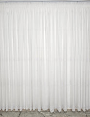 Perdea Timeea alba cu broderie material plin ca textura tip in