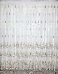 Perdea Anatolia din bamboo cu broderie bej