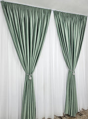 Draperie catifea verde menta 2
