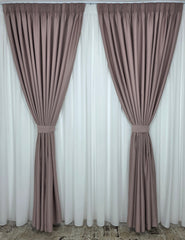Draperie simpla roz murdar blackout 80%