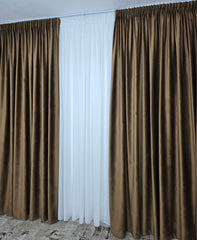 Draperie catifea maro ciocolata Blackout 90%