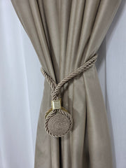 Set magneti cu fir lung, bej material textil(2bucati)