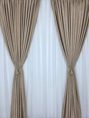 Draperie Lucy crem auriu tip vopsea decorativa capucino