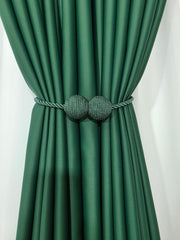 Set magneti cu fir lung bilute, verde smarald material textil(2bucati)
