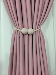 Set magneti cu fir lung bilute, roz material textil(2bucati)