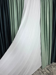 Draperie Catifea in doua culori: verde menta cu verde onix