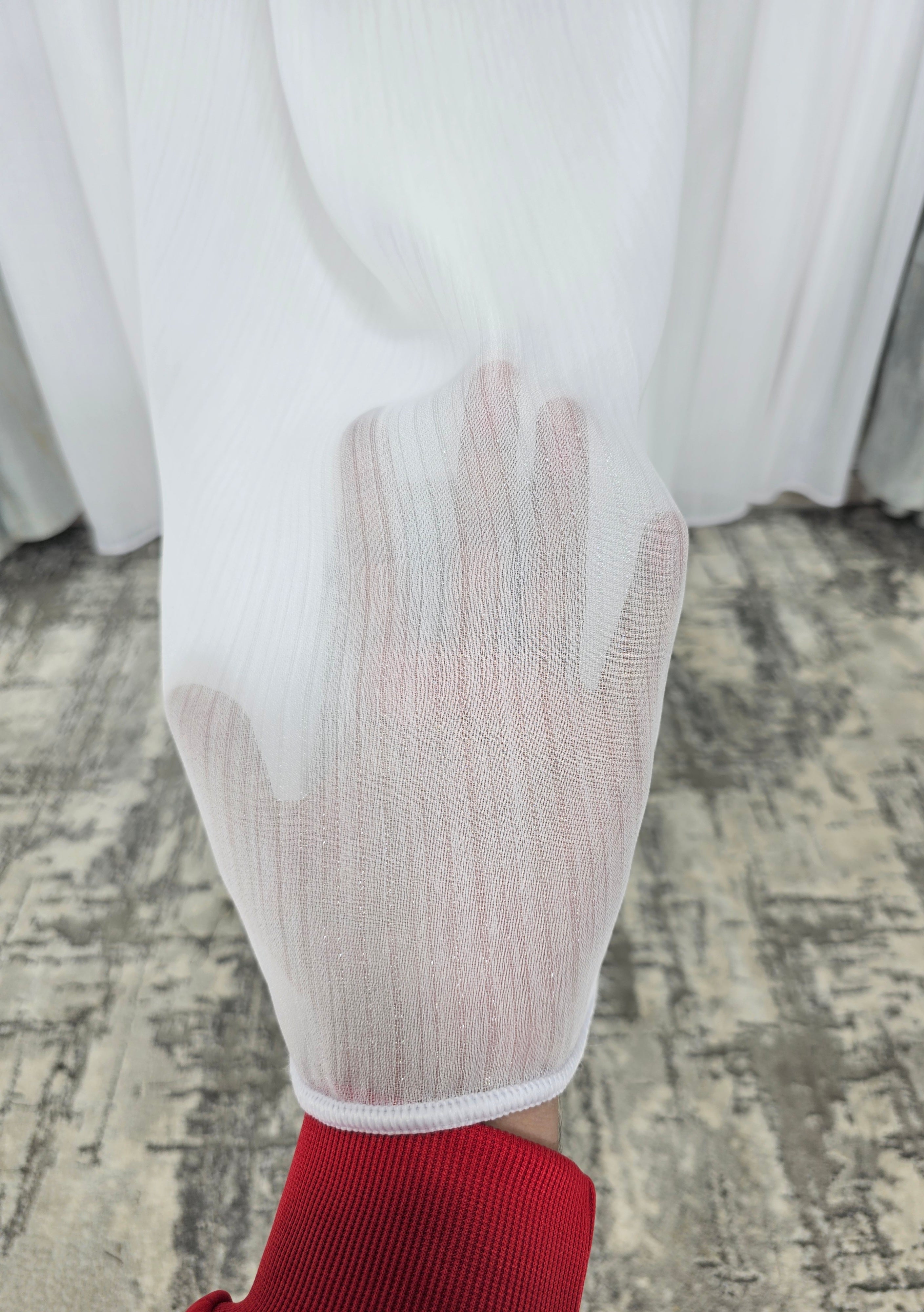COLECTIA MILANO: perdea alba cu sidef si draperie catifea gri cu insertii aurii